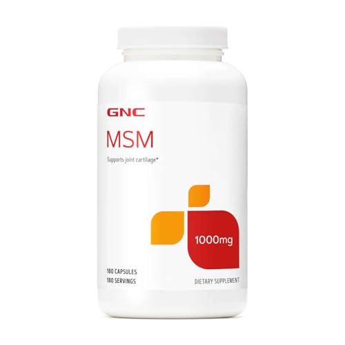 GNC MSM 1000mg Supplement Supports Healthy Joint Cartilage 180 Servings