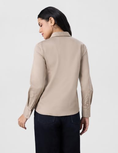 Image of Symbol Premium Women's Cotton Stretch Formal Shirt | Full Sleeve Button-Down | Regular Fit | Office-Wear | Desk-to-Dinner (Available in Plus Sizes)