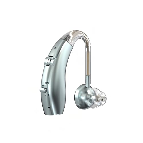 Image of Fastwell F25 Rechargeable Hearing Aid for Adults & Seniors, Behind-the-Ear Design, 30 Min Quick Charge, Noise Reduction, Single Ear With 6-Month Warranty (Azure)