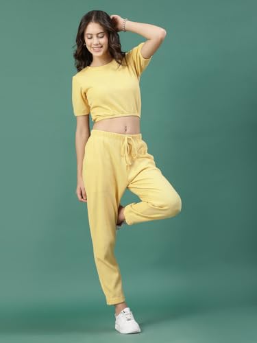 Image of Rigo Cotton Co-ord Set for Women | Round Neck, Slim Fit Tracksuit Co-ords Set for Women | Stylish Dresses for Women | Casual Wear, Beach Wear, Vacation Wear Outfit for Women