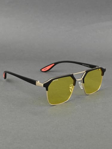 Image of GYNK Square Frame Sunglasses for Men | Premium Metal Frame Sunglasses | Fashion Eyewear for Driving, Travel, Riding, Outdoor Activities, Beach & Daily Wear