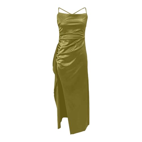Vestido largo de fiesta sexy sin mangas para mujer de cóctel 6