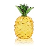 VYNYJOAN Glass Fruit Crystal Pineapple Hand Blown Glass Pineapple Collectible Figurines Decoration for Home Kitchen Office