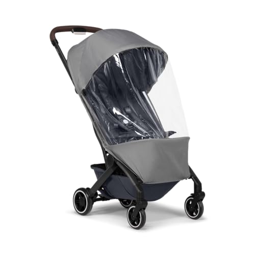 Image of Joolz AER+ Buggy Rain Cover - Windproof & Waterproof Winter Stroller Accessory - Clear Baby Travel Weather Shield for Sun, Dust, and Snow Protection - Compact and Easy Storage - Grey