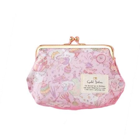 ハローキティ マイメロディ コインケース かわいい ミニ小物入れ 花柄 化粧ポーチ がま口 財布 ポーチ 小銭入れ アクセサリー キーケース キャラクター グッズ(リトルツインスターズ キキララ)