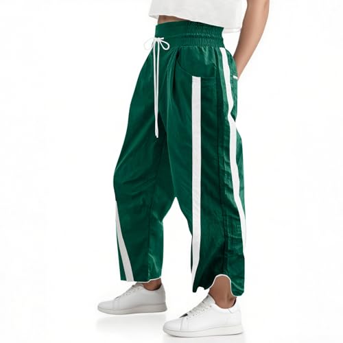 GOFULY Wide Leg Pants for Women Loose Fit High Waistd Pants Cute Elastic Waist Drawstring Sweatpants Pocket Joggers Trousers
