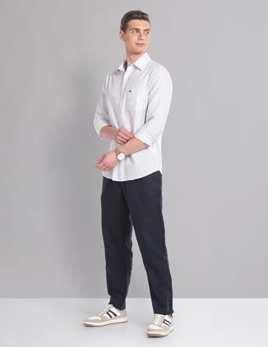 Image of Arvind Modern Slim Fit Heathered Summer Shirt