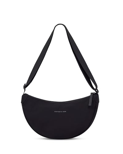 Kapten & Son Moon Bag All Black 3 5L | Bauchtasche Damen & Herren | Crossbody Bag Damen Schwarz | Umhängetasche wasserabweisend | ideal für Reisen Festival & Alltag