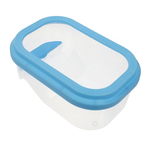 JUMPLAWN プラスチック製カメテラリウム 大型飼育ケース 無逃げ防止 設計付きカメ用プラットフォーム クレイフィッシュや小型両生類にも 台 青色小型