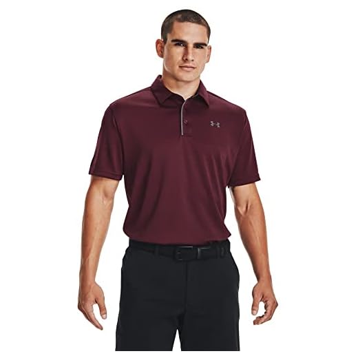 Under Armour Mens Golf Tech Wicking Textured Soft Light Polo Shirt
