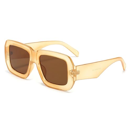 Image of Square Sunglasses For Women Men Trendy Fashion Rectangle Sunglasses Uv Protection Retro Vintage Womens Sunglasses