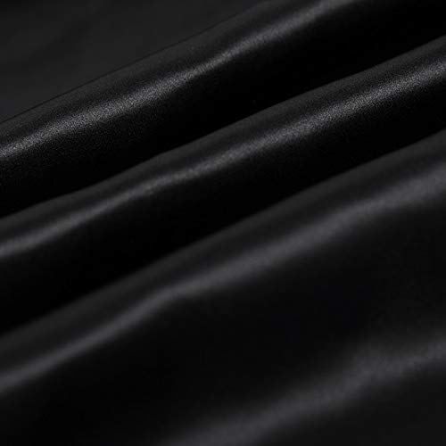 F.d.silk 100% Pure 16mm Black Silk Charmeuse Fabric by The Yard, 48 Colors,Black Ch-2003 - Image 4