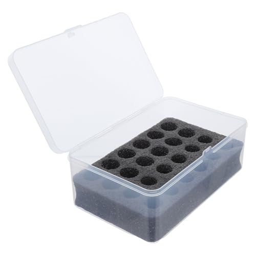 DIYEAH Estuche Organizador Transparente para Pilas AA Capacidad para 24 Baterías, Caja de Plástico Resistente al Polvo y Humedad, Portapilas Compacto Adecuado para Almacenamiento
