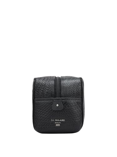 Image of Da Milano Genuine Leather Black Multi Pouch (10014A)