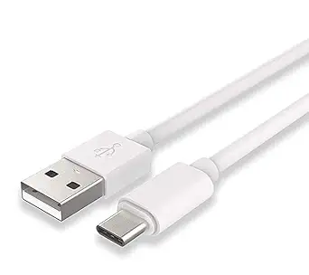 SML USB Type-C data Charging Cable For compatible with Samsung Galaxy M Series A Series F Series (1 Meter White)