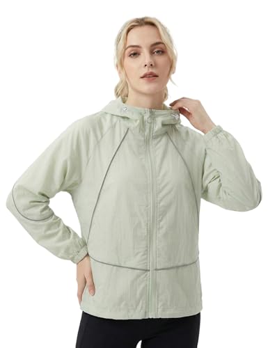 Image of Venzina UPF 50+ Women's Slim-Fit Sun Protection Hoodie -Lightweight & Breathable Summer Jacket with Reflective Trim, Adjustable Hem for Outdoor, Commute, Sport, Travel