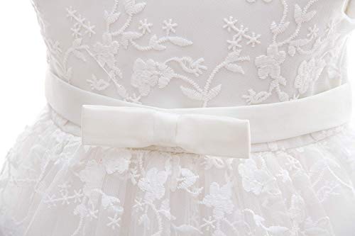 image for Glamulice Baby-Girls Newborn Satin Baptism Dress Elegant Lace Cap Flow