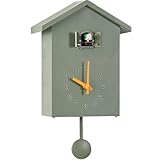 Yeqqzq Horloge murale coucou avec voix d'oiseau, pendule avec réveil minuté, décoration murale pour la maison, le salon, la cuisine, le bureau