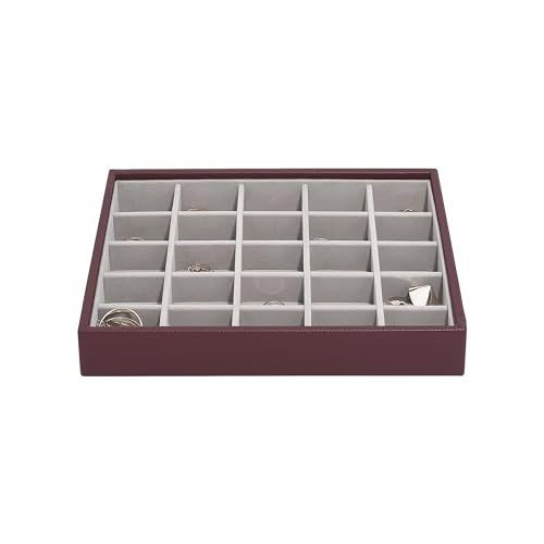 Stackers Burgundy Classic Medium Jewelery Box Trinket Layer
