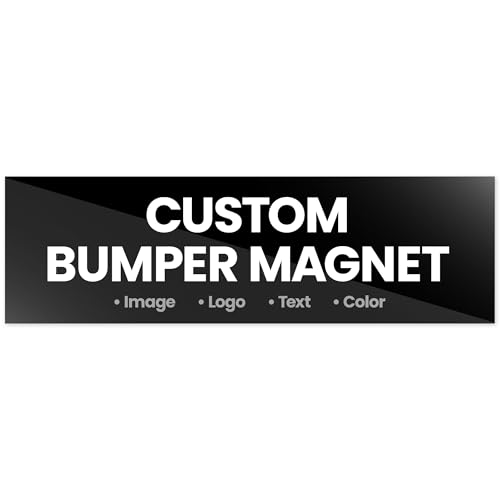 Custom Magnetic Bumper Sticker, Personalized Text and Logo for Cars, Fridge, Business Personal Use and Advertising Sign, 10x3 Inches, Magnet. USA Made by My Sign Center