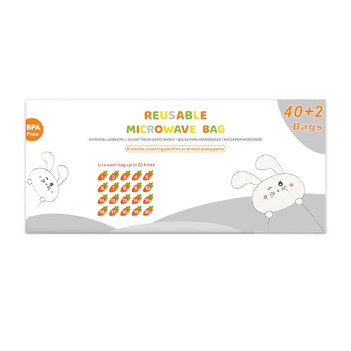 Bolsas esterilizadoras para microondas, 16 unidades / 42 unidades para biberones y extractores de leche, limpieza rápida de componentes