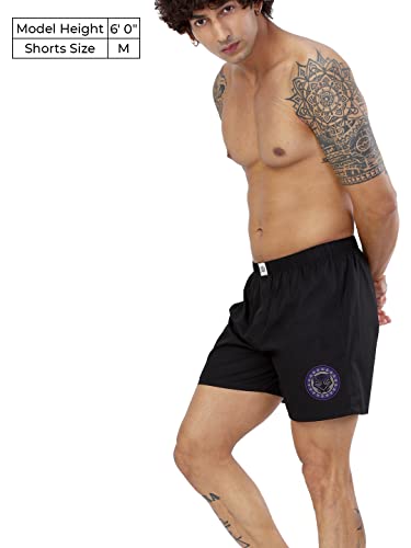 Image of The Souled Store Official Garfield: Pattern Mens and Boys Graphic Printed Cotton Boxer Shorts Blue