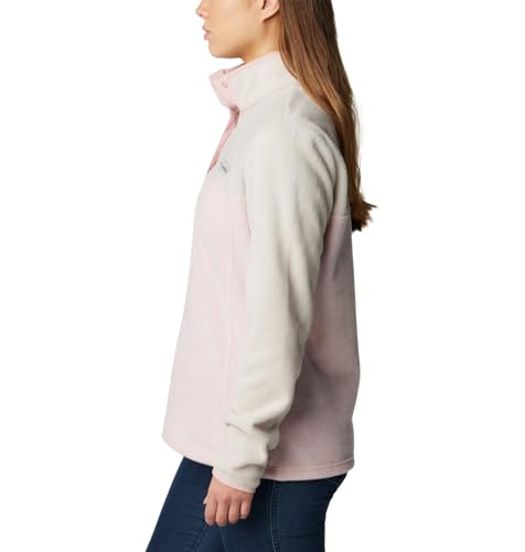Image of Columbia Womens Benton Springs Half Snap II Pull Over Fleece Jacket, Dark Stone /Canoe /Vintage Blue, 3X