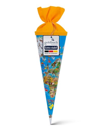 goldbuch 93070 Sac d'école pour frères et sœurs avec Motif Carte du Monde, 35 cm, en Carton Verni, Emballage Cadeau pour de Nombreuses Occasions, pour la...