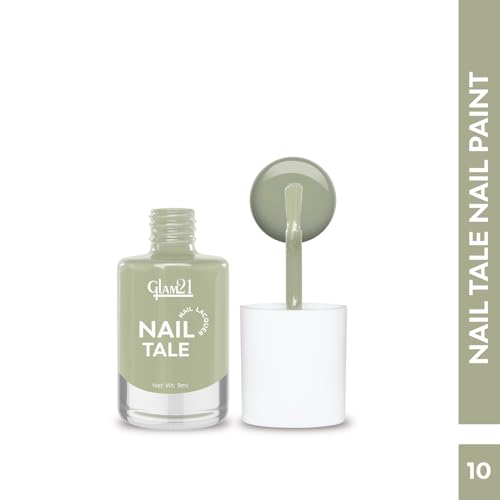 Image of Glam21 Nail Tale Nail Polish | Glossy Gel Finish | Rich Pigmentation | Chip Free | Quick Drying Formula | Long Lasting Nail Polish for Women | 9ml | Shade-10