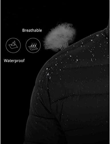 Kinkia Men's Lightweight Puffer Jacket Ultra Soft Warm Waterproof Quilted Hooded Outwear Coat 5