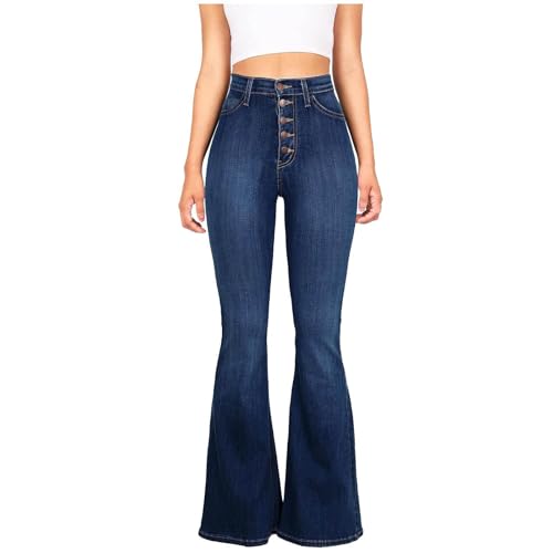 Pantalones Vaquero Mujer Jeans Moda Pantalón Largo Slim Fit Mezclillas Casual Pantalones Campana elástico Denim Retro Verano otoño Deportes Cintura Alta Original Pant 2024