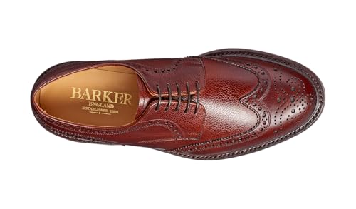 Image of BARKER Kelmarsh Men's Handmade Oxford Dress Shoes - Premium Calf Leather, Storm Welted, Dainite Rubber Sole, Timeless Formal Elegance, Crafted in Northampton, England