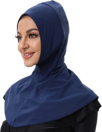 Women's Full-Coverage Swimming Cap Hood Muslim Hijab Shawl Cap Full-Coverage Women's Neck Protection4