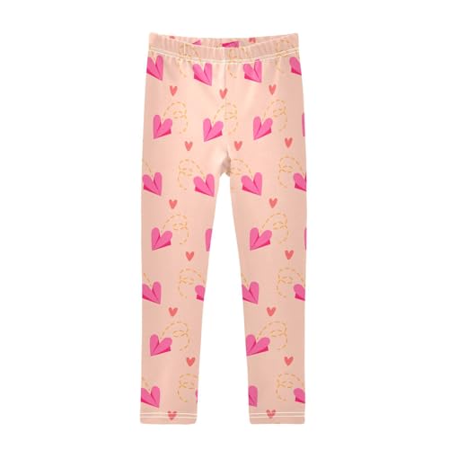 Paper Flying Airplanest Girls Leggings,Workout Leggings for Girls Toddler Athletic Leggings Size for 3-10T