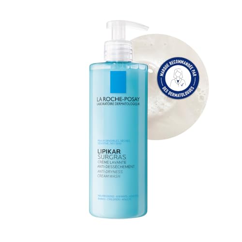 La Roche-Posay - Lipikar Surgras - Crème Hydratante Corps Lavante - Crème Corps Hydratante Anti-dessèchement pour Peaux Sèches et Eczema - Enrichie en Niacinamide et Concentré Surgras 10%
