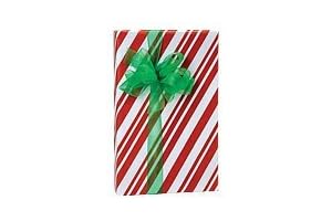 Peppermint Stripe Christmas Gift Wrap - Red and White Stripe Paper