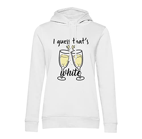 Sweat à capuche I Guess That's White Humour en coton pour amateur de vin blanc