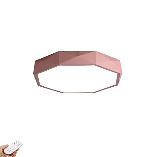 Plafonnier LED encastré 36W rose moderne et plat de 30 cm réglable par télécommande