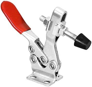 POWERTEC 20301 Quick Release Horizontal Toggle Clamp 225D - 500 lb Holding Capacity w Rubber Pressure Tip, 1PK