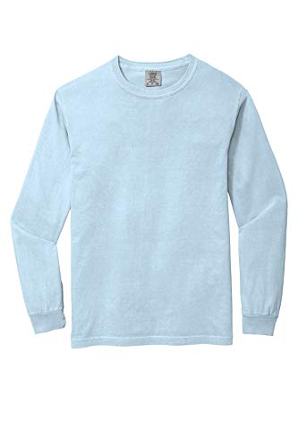 Image of Comfort Colors Ringspun Garment-Dyed Long-Sleeve T-Shirt (C6014)- CHAMBRAY, XL
