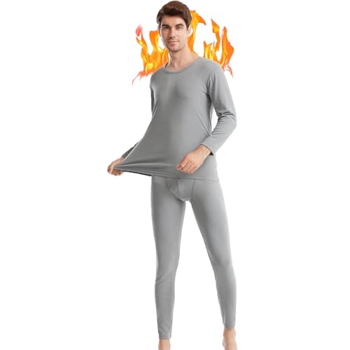 Mens Thermal Underwear Set Long Johns Thermals for Men Base Layer Top & Bottom Ultra Soft Sets Gifts for Men with Box