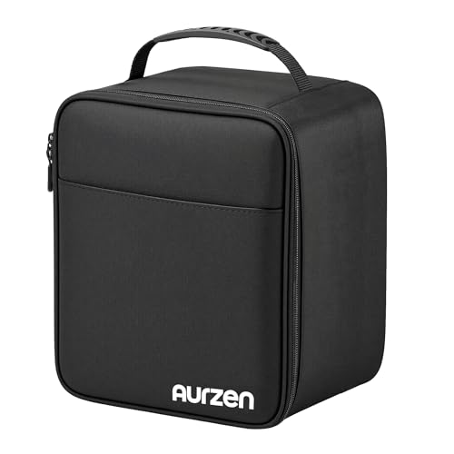 Image of Aurzen Projector Carrying Case, Portable Projector Bag with Adjustable Fastener Dividers & Securing Strap, Compatible with D1R Cube / D1R / D1 / Boom mini/Boom air / D1 air Projectors