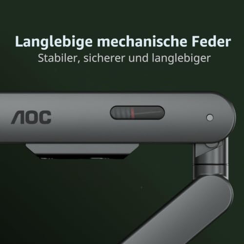 AOC AM420G Dual-Monitorständer – voll verstellbare Monitor-Tischhalterung, schwenkbare VESA-Halterung mit C-Klemme… – Ansicht 3