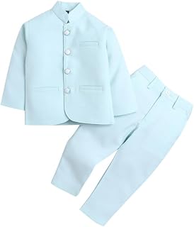 Lil' Homies Boys Mint Bandhgala with Trousers, Jodhpuri Set Price In India