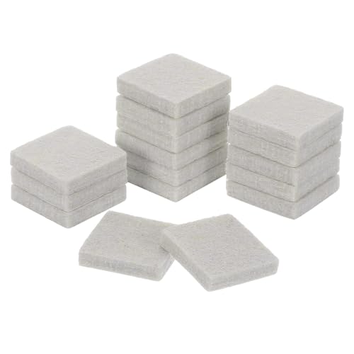 uxcell Furniture Pads,16Pcs 1"- Square Self Adhesive Felt Furniture Pads, Floor Protectors for Furniture Feet Chairs Legs Hardwood Floors (Beige)