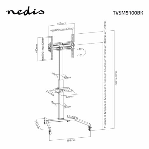 Nedis Support TV sur Pied - vue 6