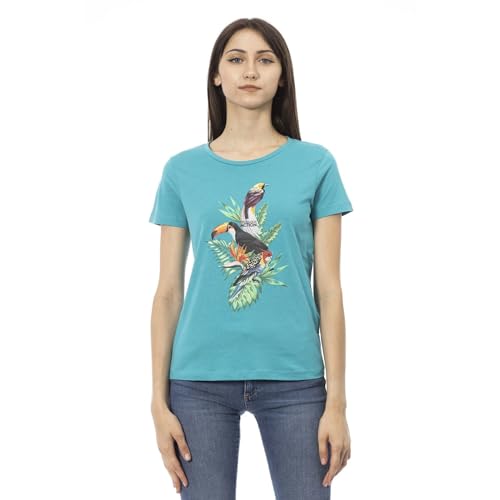 Hauts en coton bleu clair pour femme : t-shirt respirant et doux au quotidien