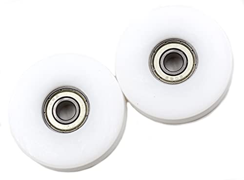 Preamer Lot de 2 poulies de guidage à billes en nylon avec rainure en U de 50 mm pour levage de corde de 6, 8, 10 mm, roulement 608zz
