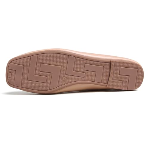 Image of ChaiRong Zhou Women Square Toe Ballets Flats Comfort Slip On Walking Shoes for Driving