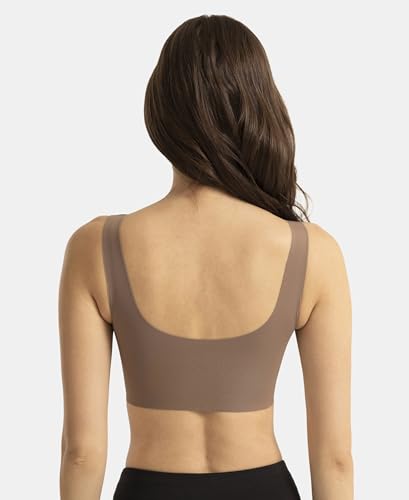 Image of Jockey 1840 Women Wirefree Padded Microfiber Elastane Full Coverage Bonded Tech Lounge Bra